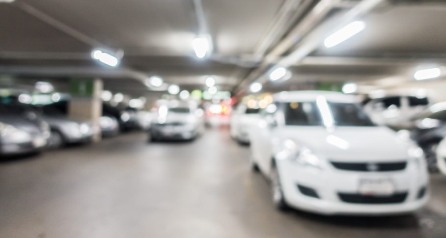 Abstract blur car parking lot